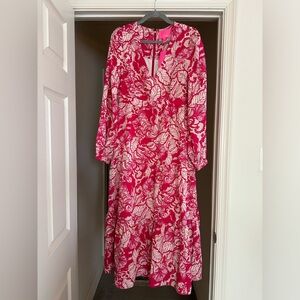 NWT Lilly Pulitzer Tinslee Midi Dress in Poinsettia Red Island Vibes. Sz.6.